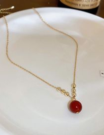 Fashion Necklace--beads Geometric Acacia Bean Necklace