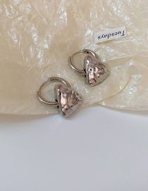 Fashion Silver Triangle Pure Copper Triangle Earrings