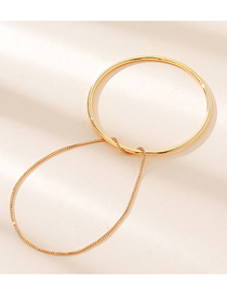 Fashion Gold Metal Geometric Chain Bracelet