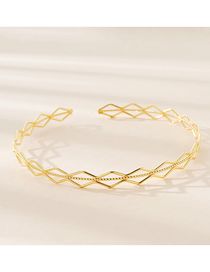 Fashion Gold Metal Cutout Line Geometric Necklace