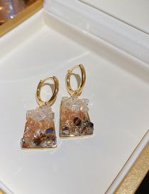 Fashion Ear Buckles - Gold Crystal Geometric Earrings