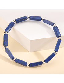 Fashion Blue Emperor Multicolor Square Beaded Bracelet