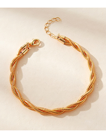 Fashion Gold Alloy Geometric Horsewhip Chain Bracelet