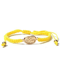 Fashion Yellow Alloy Geometric Irregular String Bracelet