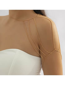 Fashion Gold Geometric Chain Fringe Halter Body Chain