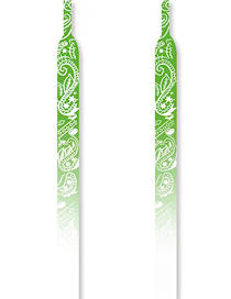 Fashion Cashew Green Gradient-120cm Cashew Flower Print Gradient Flat Laces