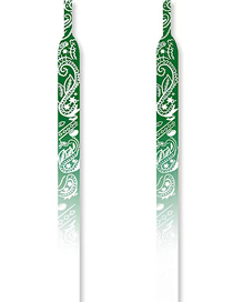 Fashion Cashew Green Gradient-110cm Cashew Flower Print Gradient Flat Laces