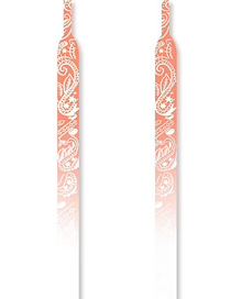 Fashion Cashew Orange Gradient-120cm Cashew Flower Print Gradient Flat Laces