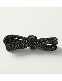 Fashion Black Round Reflective-120cm Polyester Flat Half Circle Geometric Laces