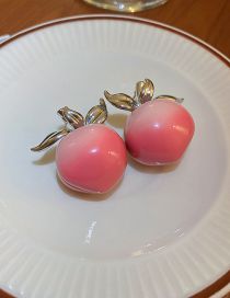 Fashion Pink Metal Peach Stud Earrings