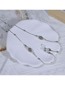 Fashion Lantern Silver Alloy Geometric Diamond Lantern Glasses Chain