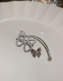Fashion 13# Ear Hook - Silver (left Ear Single) Metal Diamond Geometric Ear Cuff