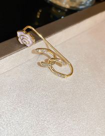 Fashion 14# Ear Hook-gold (left Ear Metal Diamond Geometric Ear Cuff