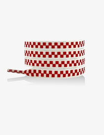 Fashion Stereo Red 160cm Polyester Check Laces
