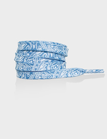 Fashion Sky Blue And White 140cm Polyester Cashew Flower Print Laces