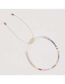 Fashion M Geometric Colorful Rice Beaded Bracelet