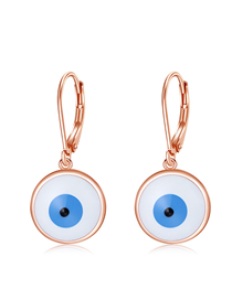 Fashion 6# Sterling Silver Geometric Oil Drop Eye Earrings