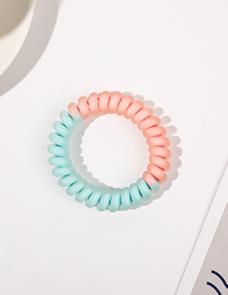 Fashion Matte Light Blue Light Pink Color Matching Frosted Telephone Cord Hair Tie
