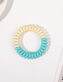 Fashion Matte Cream Yellow Lake Blue Color Matching Frosted Telephone Cord Hair Tie