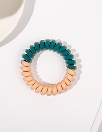 Fashion Matte Snow Tooth Hole Blue Color Matching Frosted Telephone Cord Hair Tie