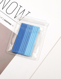Fashion Blue Alloy Gradient Paint Clip Set
