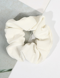 Fashion White Striped Knitted Crinkle Headband