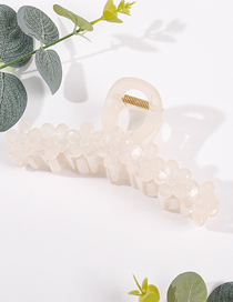 Fashion Jelly White Resin Flower Grab Clip