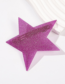 Fashion Glitter Purple Glitter Pentagram Hair Clip