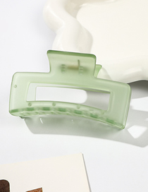 Fashion Matte Frosted Green Series-8.5cm Square Resin Frosted Square Grab Clip