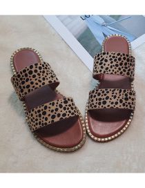 Fashion Leopard Print Leopard Print Flat Sandals