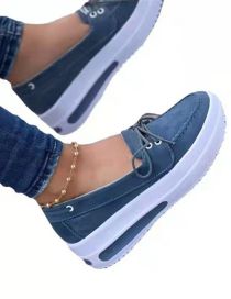 Fashion Blue Platform Lace-up Shoes