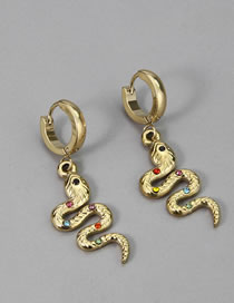 Fashion Earrings Titanium Diamond Snake Earrings