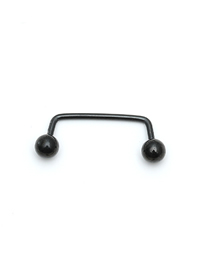 Fashion Black (10) Stainless Steel Barbell Piercing Lip Studs