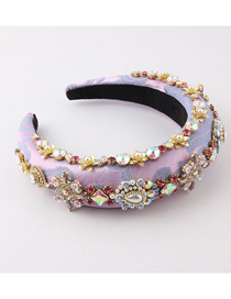 Fashion E Fabric Diamond Wide-brimmed Headband