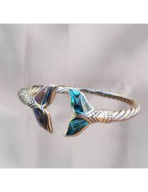 Fashion Ancient Silver Alloy Geometric Fishtail Open Ring
