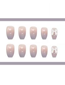 Fashion Mj-127 Love Bow [glue] (3 Batches) Plastic Gradient Bow Love Nail Patch