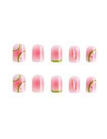 Fashion Mj-202 Lime Blush Nail Art [phototherapy] (3 Batches) Plastic Wearable Printed Nail Patches