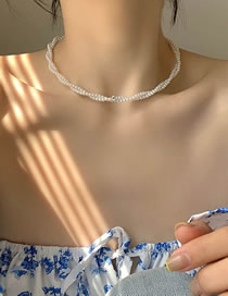 Fashion 4# Pearl Beaded Double Necklace