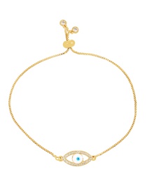 Fashion Gold-3 Bronze Zirconium Eye Bracelet