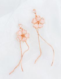 Fashion 3# Alloy Geometric Flower Asymmetric Earrings (one Pair From Batch)