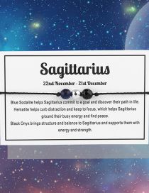 Fashion Sagittarius Faceted Beaded Zodiac Bracelet