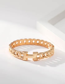 Fashion Gold Alloy Diamond Geometric Chain Bracelet