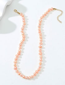 Fashion Pink Pearl Beaded Necklace