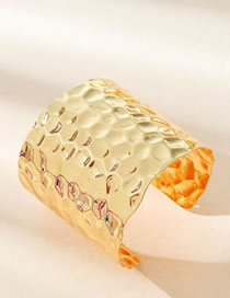 Fashion Gold Alloy Geometric Hammer Open Bracelet