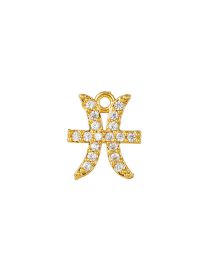 Fashion 80 Pisces Copper Inlaid Zirconium Constellation Jewelry Accessories