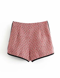 Fashion Pink Woven Tweed Shorts