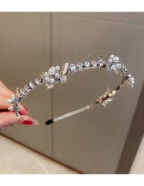 Fashion 14#silver Color Butterfly Hairband Alloy Diamond Butterfly Headband