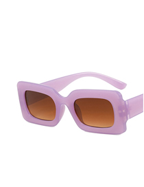 Fashion Jelly Purple Small Square Frame Sunglasses