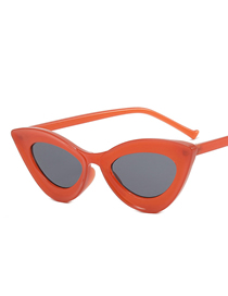 Fashion Turbid Water Orange Flakes Pc Triangle Cat Eye Large Frame Sunglasses