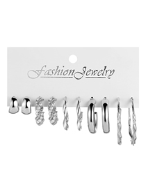 Fashion Silver Color Alloy Pearl Wrap C-shaped Ear Hoop Set